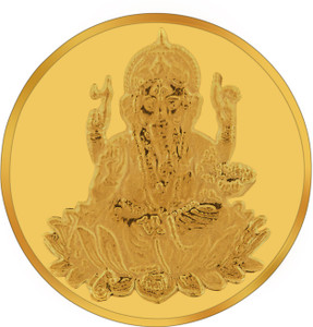 RSBL BIS Hallmarked Ganesh Precious 24 (995) K 2 g Yellow Gold Coin