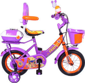 HLX NMC KIDS BICYCLE 12BOWTIE PURPLE ORANGE 12 T Recreation Cycle