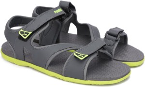 puma gray floater sandals