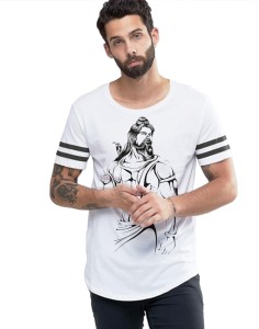Young Trendz Printed Men's Round Neck White T-Shirt