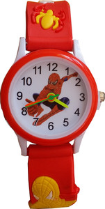SS Traders Cute Red Spiderman Analog Watch - For Boys