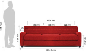 Dolphin Solitaire Fabric 3 Seater Sectional