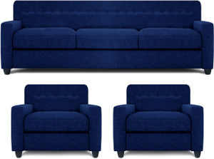 Dolphin Solitaire Fabric 3 + 1 + 1 Navy Sofa Set