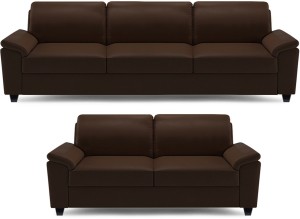 Dolphin Oxford Leatherette 3 + 2 Brown Sofa Set