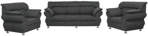 Comfy Sofa Classy Fabric 3 + 1 + 1 Grey Sofa Set
