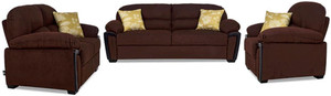Comfy Sofa Classy Fabric 3 + 2 + 1 Maroon Sofa Set