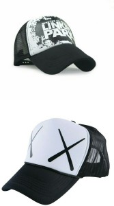 Friendskart Half Net Baseball Cap Front Side Printed Double XX And Linking Park For Boys and Girls Cap