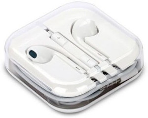 Unique Collections Earbuds, Earphones, Headset and remote for Iphone 4,5,5S,5C,6,6S,6 PLUS iPAD AIR,AIR2 , IPAD MINI,MINI 2, IPAD 2,3,4 IPOD TOUCH 5G NANO 7G Wired Headset With Mic (White) Wired Headset With Mic