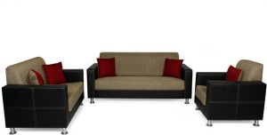 Comfy Sofa Classy Fabric 3 + 2 + 1 Beige Sofa Set