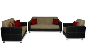 Comfy Sofa Classy Fabric 3 + 2 + 1 Beige Sofa Set