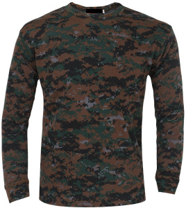 Zacharias Military Camouflage Men's Round Neck Multicolor T-Shirt