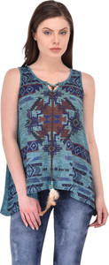 SVT ADA COLLECTIONS Casual Half Sleeve Solid Women's Light Blue Top