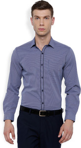 Mark Taylor Men's Checkered Casual Dark Blue, White Shirt