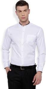 Mark Taylor Men's Solid Casual White Shirt