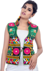 Banjara India Sleeveless Embroidered Women's Jacket