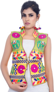 Banjara India Sleeveless Embroidered Women's Jacket