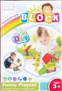 EMOB New Styles DIY 120 Pcs Baby Block Real Action Fun Playset