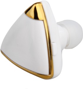 Technomart White Golden Heart Stereo - v4.1 Wireless Bluetooth Headset With Mic