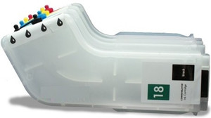 Max 18 MultiColor Refillable Cartridge Set Empty For HP Officejet k550 k550 K5300 K5400 L7380 L7580 L7680 L7780 K8600 Inkjet Printers Multi Color Ink
