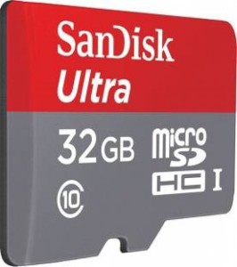 Sandisk Ultra 32 GB MicroSDHC Class 10 80 MB/s  Memory Card
