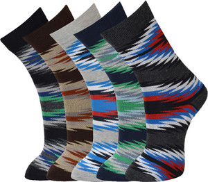 Vinenzia Men's Graphic Print Crew Length Socks