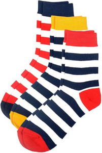 Tahiro Men & Women Striped Ankle Length Socks, Crew Length Socks, Ultra Low Cut Socks