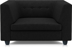 Adorn homez Modern Fabric Sectional Black Sofa Set