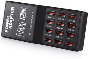 MX High Speed Smart 12 Ports 12 Amp AC Home Wall USB Charger 5V 3.5A 2.5A 1.5A USB Charging Power Station Tablet Charger