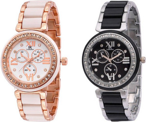 Fashion Gateway Supper Hot Collection (pack of 2) Luxury Analog Watch - For Women