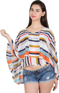 G & M Collections Formal Kimono Sleeve Printed Women's Multicolor Top