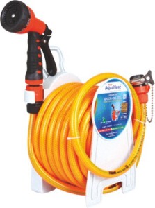 AquaHose Household Water Hose Reel Orange 15mtr (12.5mm ID) Fixed Type Hose Pipe