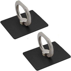 vu4 Universal Metal Ring 360 Degree Rotating Kickstand Black Set of 2 Mobile Holder Mobile Holder