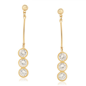 VK Jewels Three Stones Alloy Drop Earring