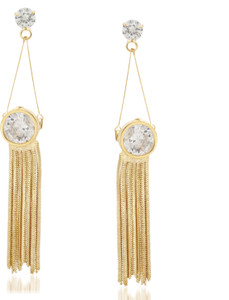 VK Jewels Eye Catchy Cubic Zirconia Alloy Drop Earring