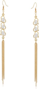 VK Jewels Drop Heart Diamond Cubic Zirconia Alloy Dangle Earring