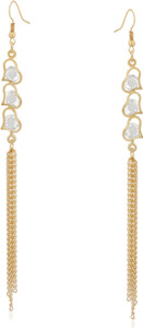VK Jewels Drop Heart Diamond Cubic Zirconia Alloy Dangle Earring