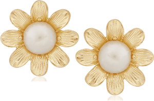 VK Jewels Pearl in Flower Alloy Stud Earring