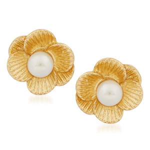 VK Jewels Decent Pearl Alloy Stud Earring