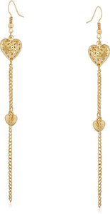 VK Jewels Bulky Heart Drop Heart Cubic Zirconia Alloy Drop Earring