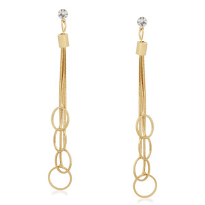 VK Jewels Four Rings Alloy Drop Earring