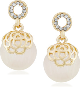 VK Jewels Bulky Pearl Alloy Drop Earring