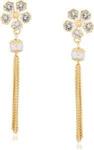 VK Jewels Chain Drop Cubic Zirconia Alloy Drop Earring