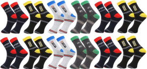 Ebiz Men's Striped Ankle Length Socks