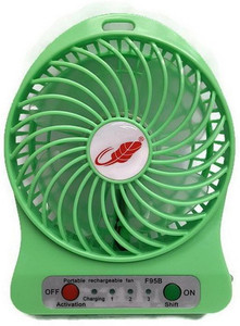 Cierie Electric Portable Mini fan Rechargeable Miniusbfan-Green-1 USB Fan