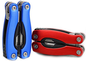 Jeeya Combo Red & Blue 9 in 1 Use & Fold Multipurpose 9 Function Multi Utility Swiss Knife