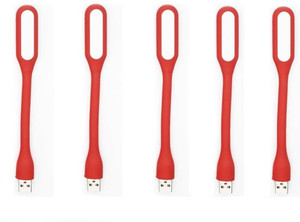 Billionbag 360 Degree Flexible & Bendable 5 pcs Silicone USB Lamp For Study , Reading, Working, Writing , Powerbank, Desktop, Smartphone,Keyboard Led Light