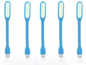 Billionbag 360 Degree Flexible & Bendable 5 pcs Silicone USB Lamp For Reading , Writing, Working, Study , Desktop, Keyboard, Powerbank, Smartphone Led Light