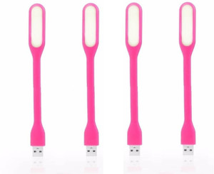 Billionbag 360 Degree Flexible & Bendable 4 pcs Silicone USB Lamp For Reading , Writing, Study, Working , Keyboard, Powerbank, Smartphone, Desktop Led Light