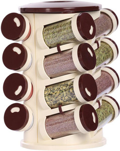 Avenue Spice Rack 16 IN 1, Assorted Color, Food Grade Plastic Storage Rack 1 Piece Spice Set