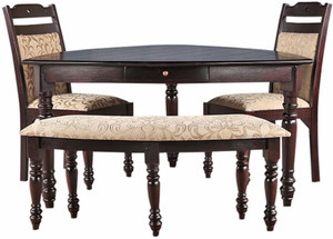Hometown Baylor Solid Wood 4 Seater Dining Table Finish Color Dark Hometown Baylor Solid Wood 4 Seater Dining Table Finish Color Dark Espresso Best Price In India